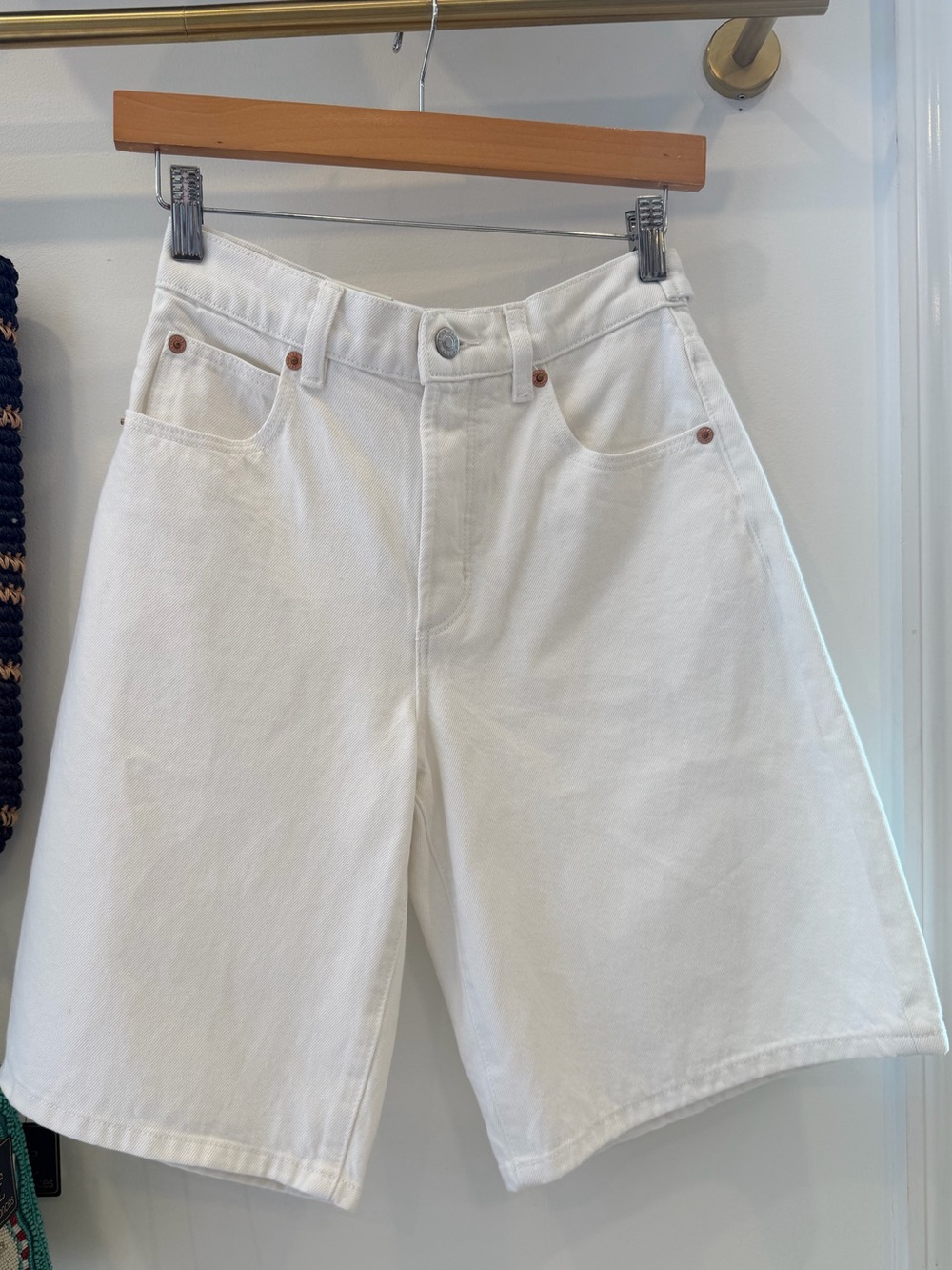 Charlotte White Denim Culotte Shorts |ROLLA’S